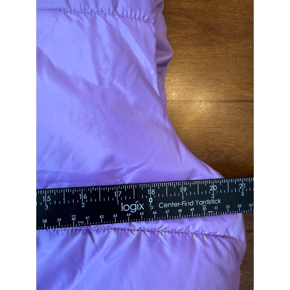 Zenana Puffer Vest Womens Medium Purple Polyester Cropped Streetwear - Picture 4 of 6
